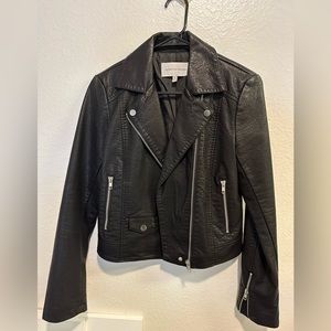 Cupcakes & Cashmere Black Leather Jacket